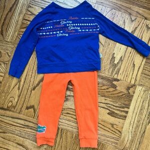 Blue and Orange Kids Outfit.  Girls/Toddler Florida Gators Outfit.  Size 3t